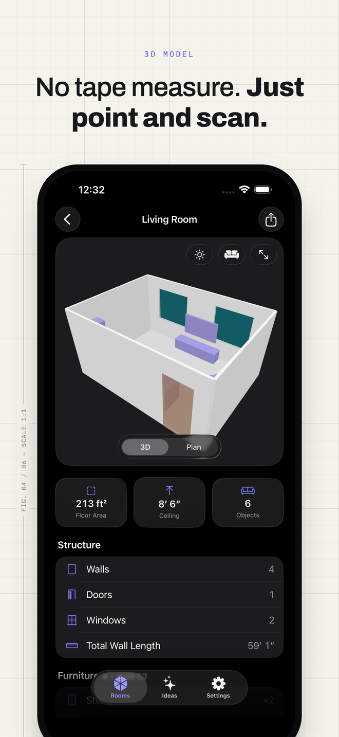 Room detail in 3D